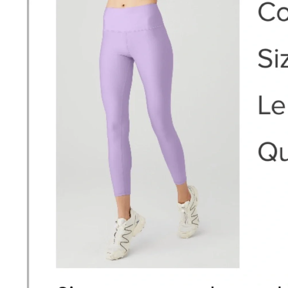Alo yoga 7/8 High waist airlift legging and heabdbad violet skies